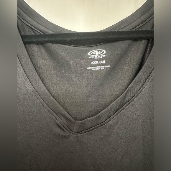 Women’s Athletic Works Black V Neck Short Sleeved Athletic Top Size XXXL - Picture 3 of 4